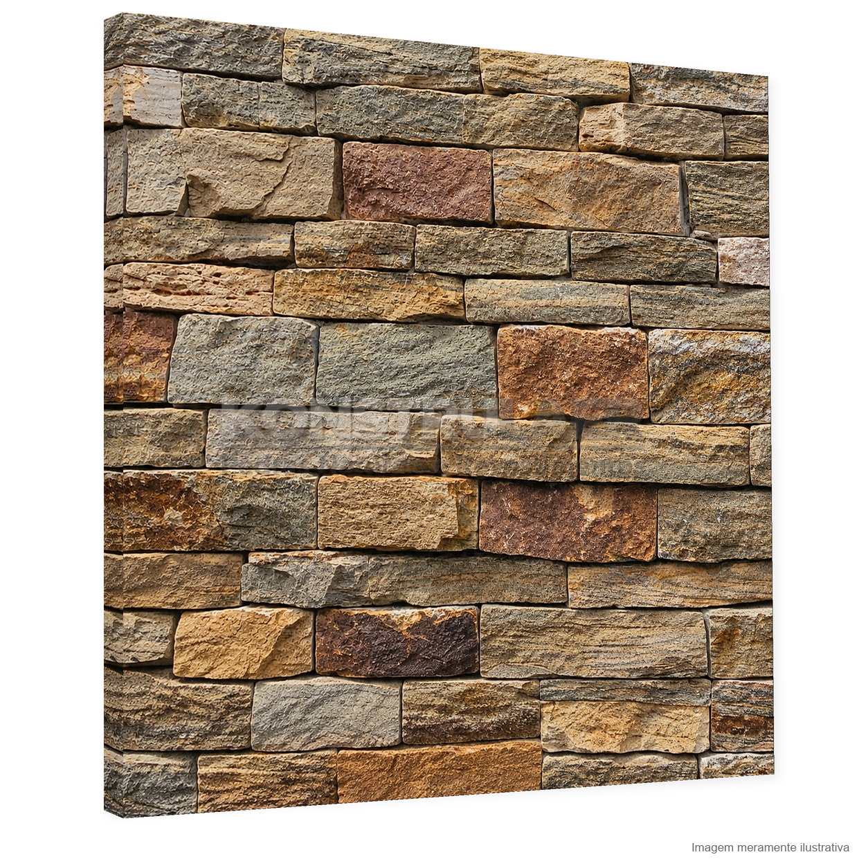 Filetão Pedra Madeira Sierra Brown — perspectiva 3D