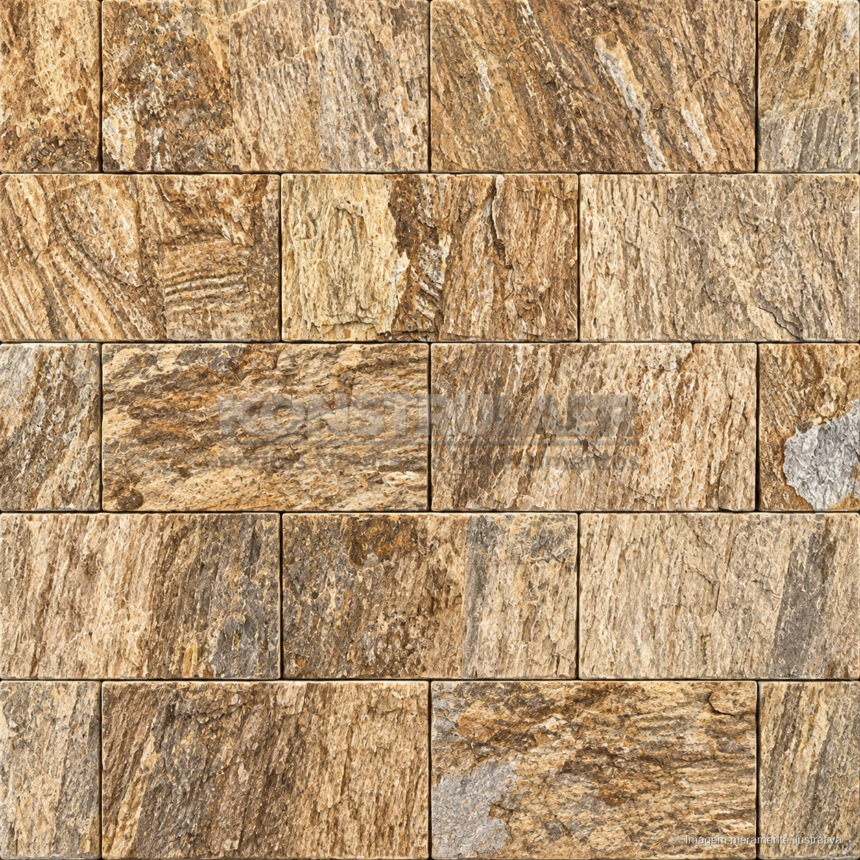 Pedra Madeira Sierra Brown Lajinha 11,5 x 23 cm — frontal
