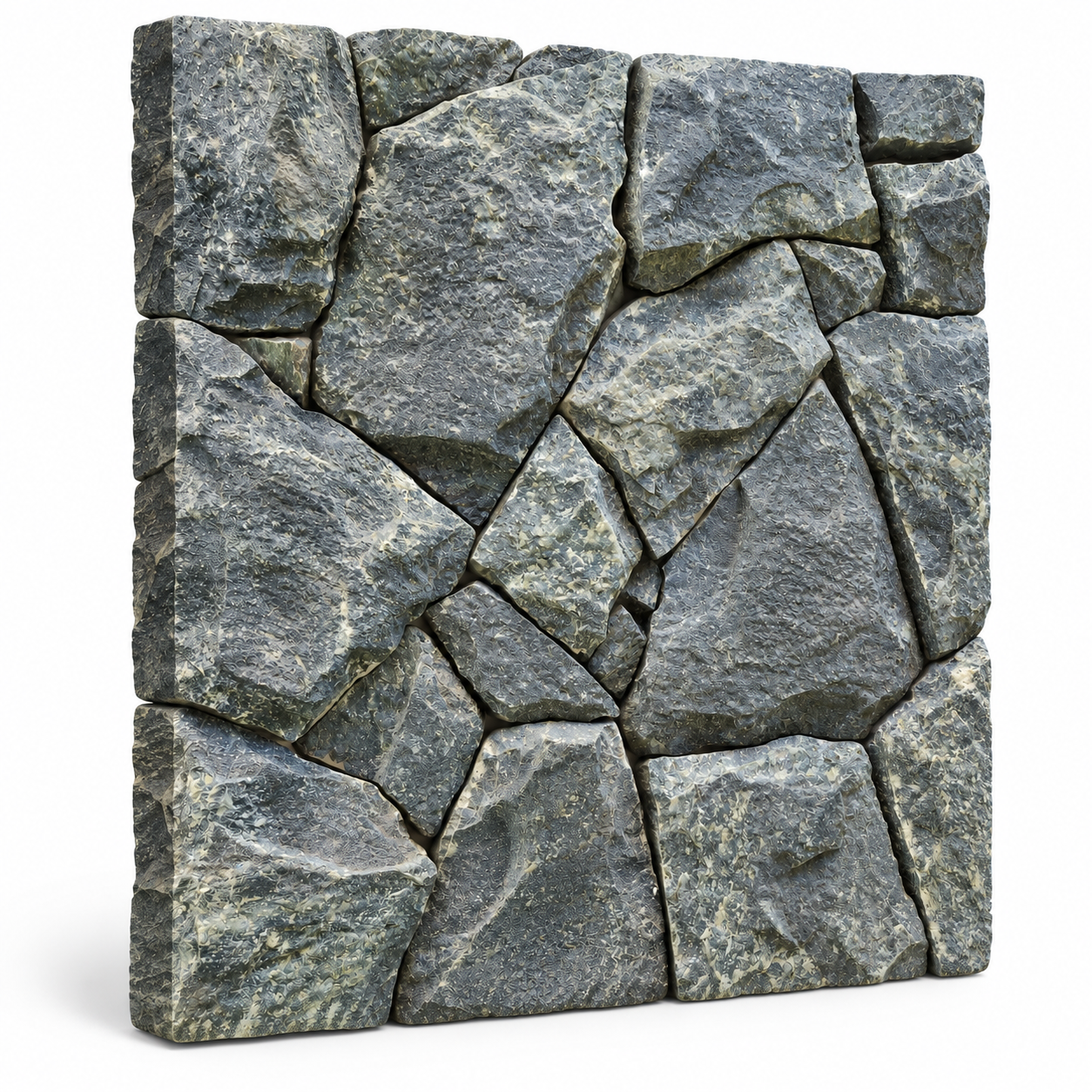 Pedra Madeira Orgânica Bossa Nero — perspectiva 3D