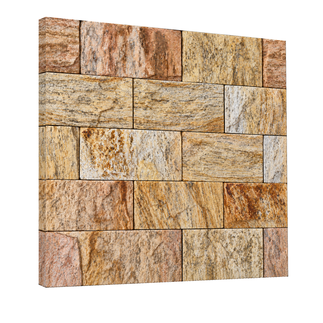 Pedra Madeira Yellowstone 11,5 x 23 — perspectiva 3D