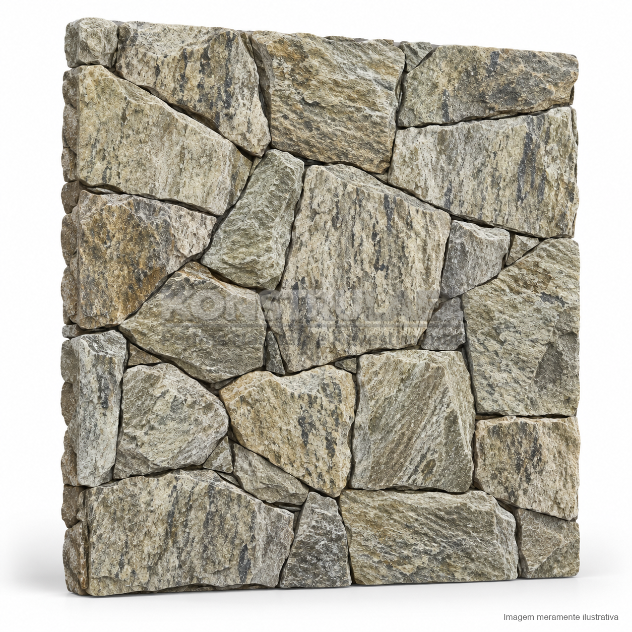 Pedra Madeira Green Grass Orgânica — perspectiva 3D